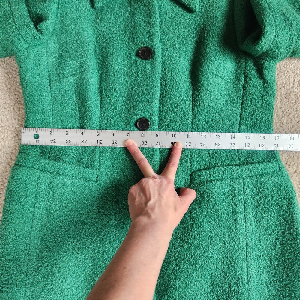WANTED/SALE 00 A-line topcoat in Italian wool-bouclé blend - Picture 8 of 15